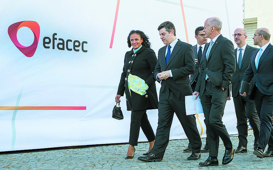 Isabel dos Santos visitou a Efacec em fevereiro de 2018 e foi muito elogiada pelo então ministro Caldeira Cabral.
